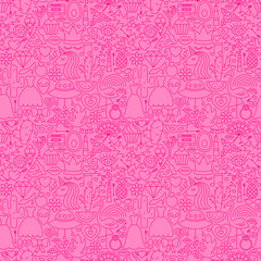Trendy Girl Line Seamless Pattern
