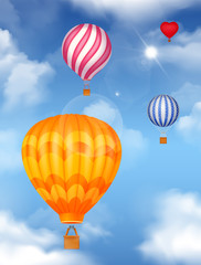 Air Baloons In The Sky Background