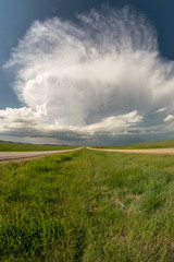 Supercell thunderstorm over the plains of South Dakota. Whilst storm chasing we witnessed thus fantastic thunderstorm from a highway south-southeast of the Black Hills in South Dakota. 