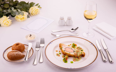 Coulibiac from a halibut and a trout, the Champagne sauce with caviar