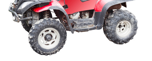red atv quad bike isolated on white background © Ioan Panaite