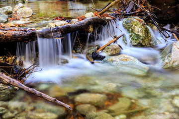 Stream cascading Down the Riverbed