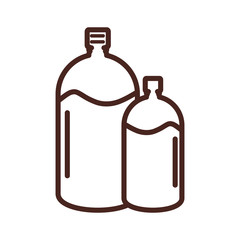 glass bottles isolated icon