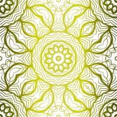 Design With Abstract Hand Drawn Floral Seamless Pattern With Decorative Element. Vector Illustration. Template Design For Card,Fashion Print, Wallpaper