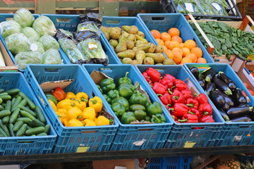Fresh vegetables and fruits