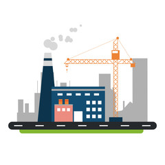 Obraz premium Factoy industry building