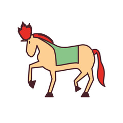 circus horse isolated icon