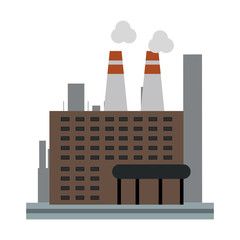 Naklejka premium Factory industry building isolated