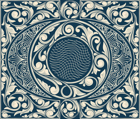 Vintage decorative ornate card