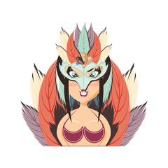 woman carnival dancer with mask