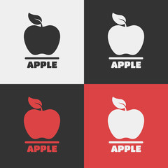 Vector apple icon.