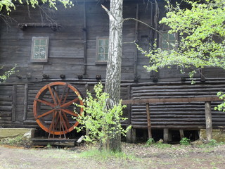 old wooden mill
