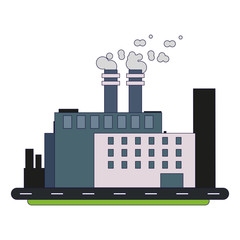 Obraz premium Factory on the street