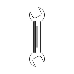 wrench tool equipment black and white