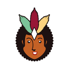 head of woman black carnival dancer