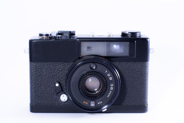 Vintagefotokamera, Messucherkamera auf Wei&szlig;