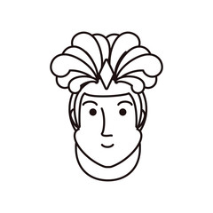 head of woman carnival dancer