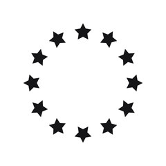 Stars in circle icon vector illustration graphic design