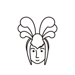 head of woman carnival dancer