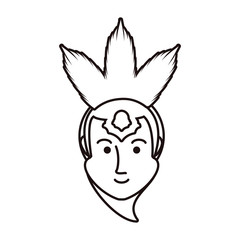 head of woman carnival dancer
