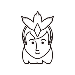 head of woman carnival dancer