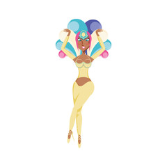 woman black carnival dancer avatar character