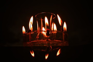 candles in the dark