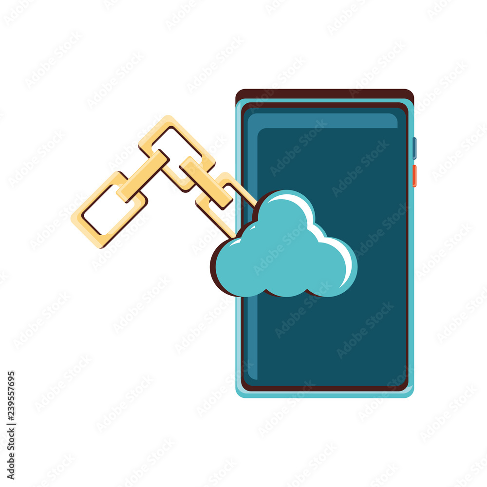 Poster smartphone with cloud computing and chain