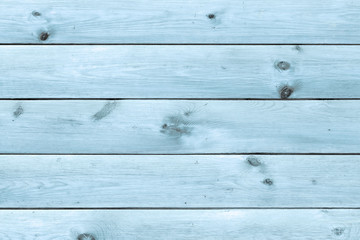 Obraz premium Ice blue wooden table or planks fence background, texture