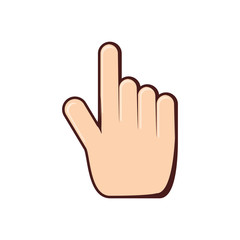 hand pointing with index finger
