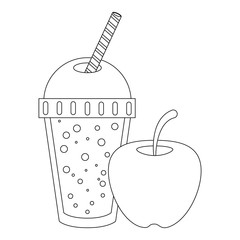 Fruit juice and smoothie in black and white