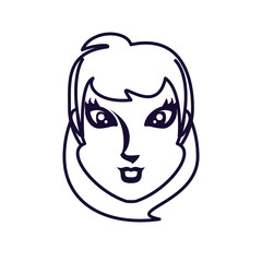 head of young woman avatar character