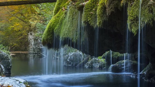 Timelapse of Bigar Waterfall is one of the most famous and beautiful waterfalls in the world. It can be found in Oravita, Romania