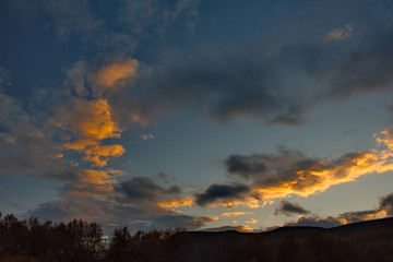 Obraz premium Kazakhstan. Endless steppes, going beyond the horizon, every day allow you to watch such beauty.