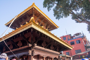 Newly reconstructed golden Manakamana temple - Dec 2018