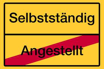 Ortsschild mit Beschriftung 