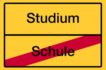 Fototapeta premium Ortsschild mit Beschriftung 
