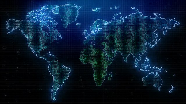 Digital map 4K animation
