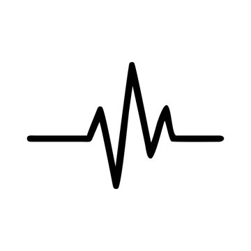 Heartbeat sign in flat design