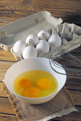 eggs and whisk
