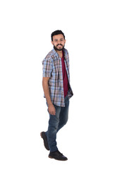 Standing in moving pose
