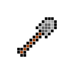 Short shovel filled outline icon, line vector sign, linear colorful pictogram isolated on white. Spade symbol, logo illustration. Pixel perfect vector graphics