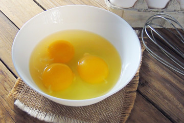 eggs and whisk