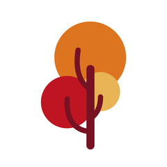 round tree nature on white background