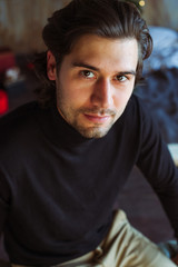 Fototapeta premium portrait of a handsome brunet man