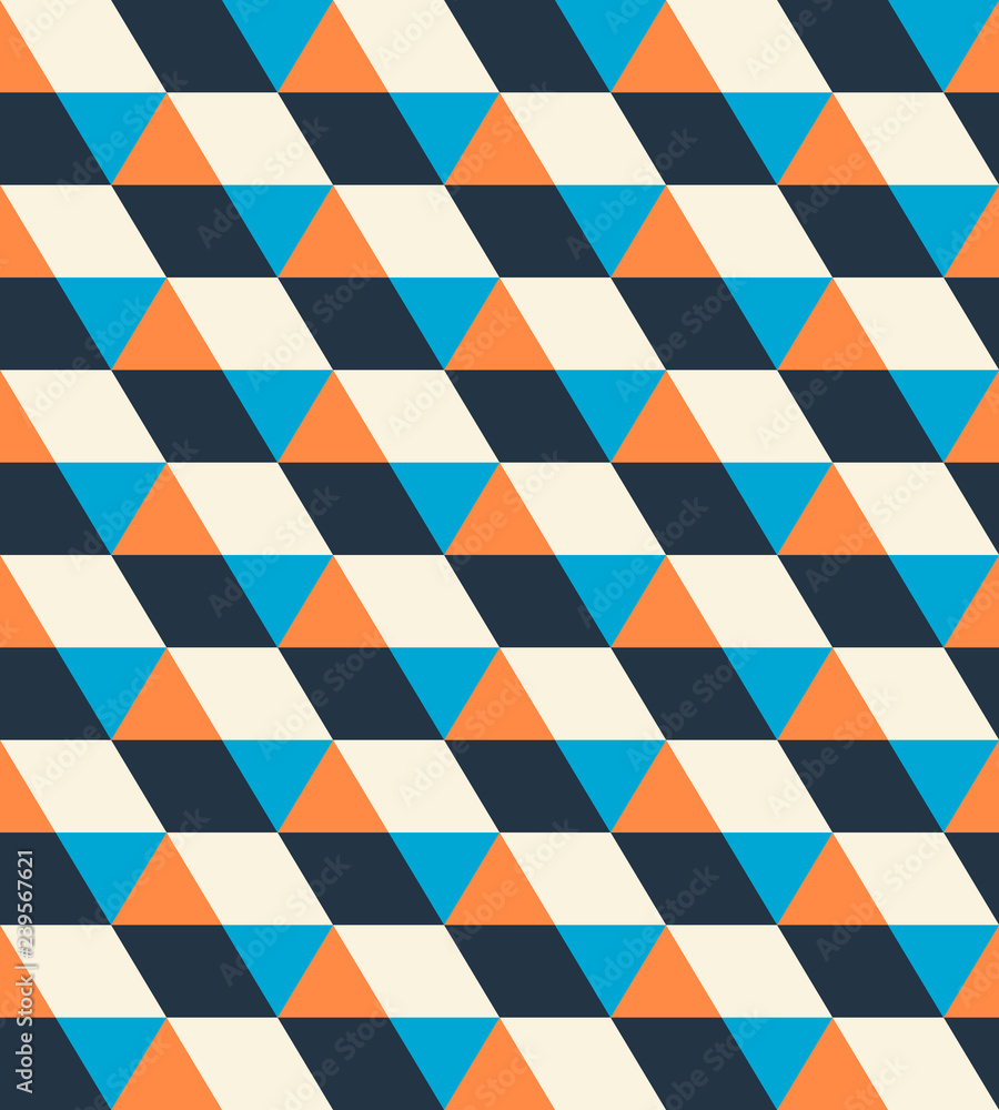 Poster seamless pattern of triangles. pattern for your textiles and print design.