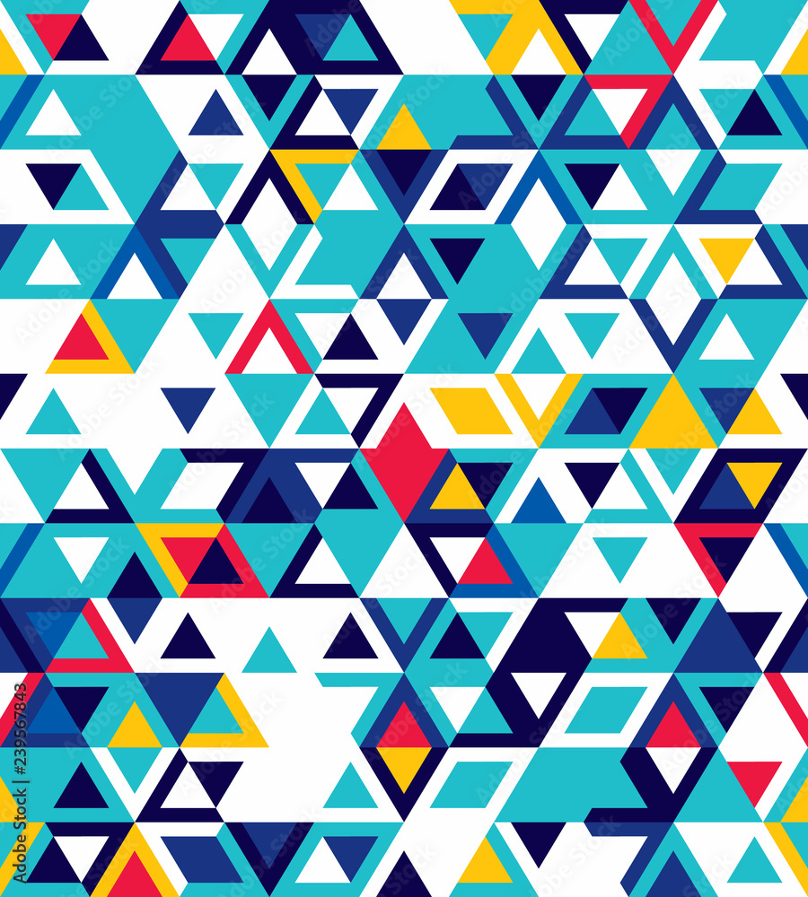 Poster seamless pattern of triangles. pattern for your textiles and print design.
