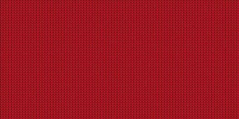 Knitted Pattern - Jumper Design With Copy Space - Red Vector Illustration
