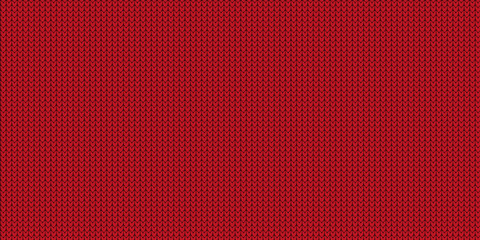 Knitted Pattern - Jumper Design With Copy Space - Red Vector Illustration