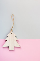 Christmas and New Year's Day festive decoration. Flat lay.